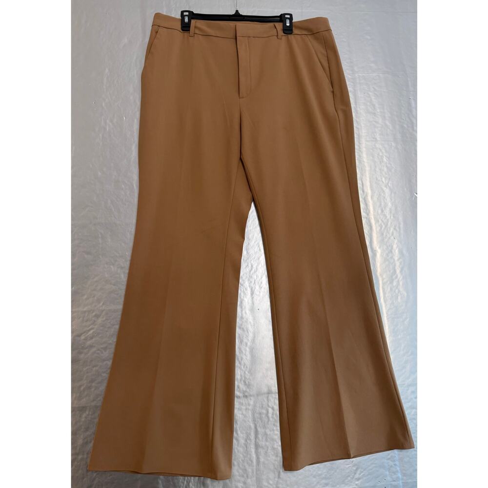 Banana Republic Size 16 Camel High-Rise Sculpted Stretch Flare Pants